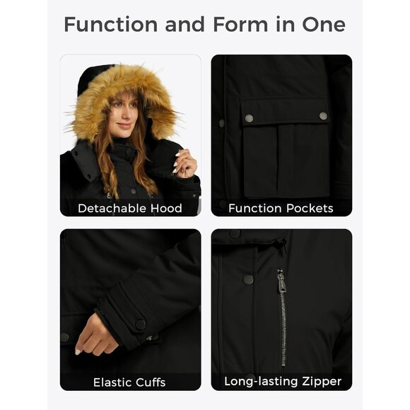 Versatile Plus Size Women's Parka - 5X Warmth & Style with Fleece-Lined Pockets - Picture 6 of 6